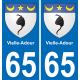 65 Pau autocollant sticker plaque immatriculation auto ville