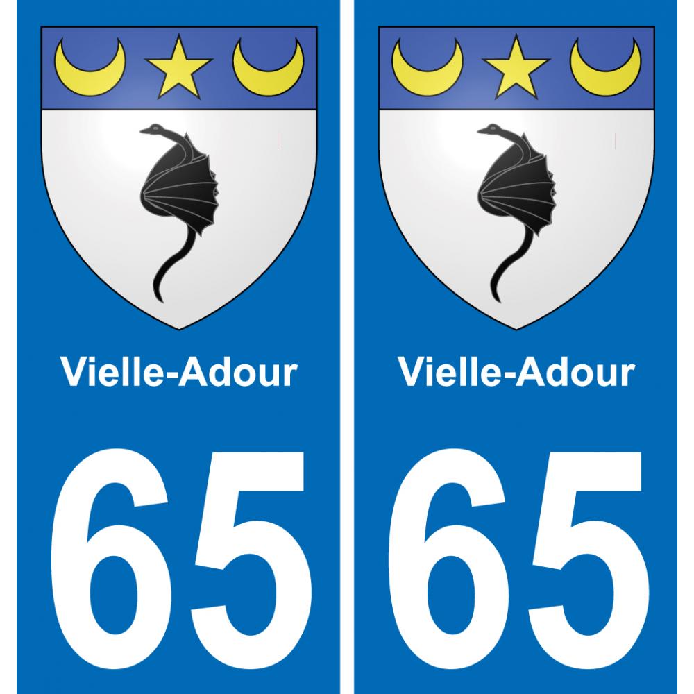 65 Vielle-Adour adesivo piastra di registrazione city