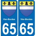 65 Pau autocollant sticker plaque immatriculation auto ville