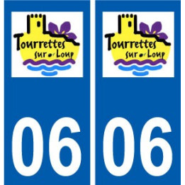 06 Tourrettes-sur-Loup logo ville sticker autocollant plaque