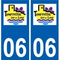 06 Tourrettes-sur-Loup logo città sticker adesivo piastra