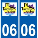 06 Tourrettes-sur-Loup logo ville sticker autocollant plaque