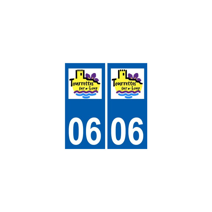 06 Tourrettes-sur-Loup logo ville sticker autocollant plaque