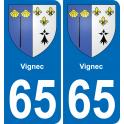65 Pau autocollant sticker plaque immatriculation auto ville