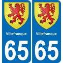 65 Pau autocollant sticker plaque immatriculation auto ville