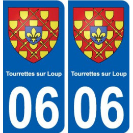 06 Tourrettes-sur-Loup ville sticker autocollant plaque