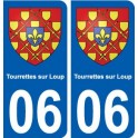 06 Tourrettes-sur-Loup ville sticker autocollant plaque
