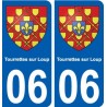 06 Tourrettes-sur-Loup ville sticker autocollant plaque