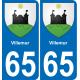 65 Villemur adesivo piastra di registrazione city