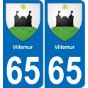 65 Pau autocollant sticker plaque immatriculation auto ville