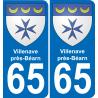 65 Villenave-près-Béarn adesivo piastra di registrazione city