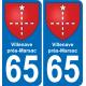 65 Villenave-près-Marsac adesivo piastra di registrazione city