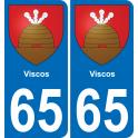 65 Pau autocollant sticker plaque immatriculation auto ville