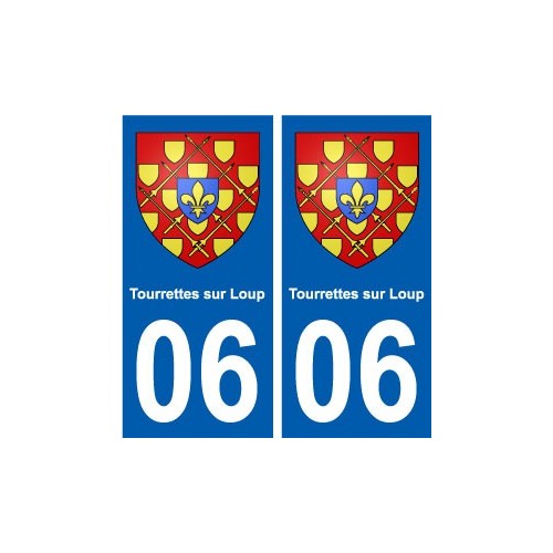 06 Tourrettes-sur-Loup ville sticker autocollant plaque