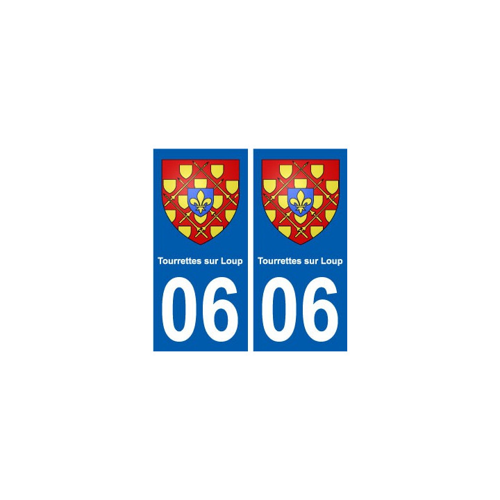 06 Tourrettes-sur-Loup ville sticker autocollant plaque