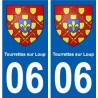 06 Tourrettes-sur-Loup stadt sticker aufkleber platte