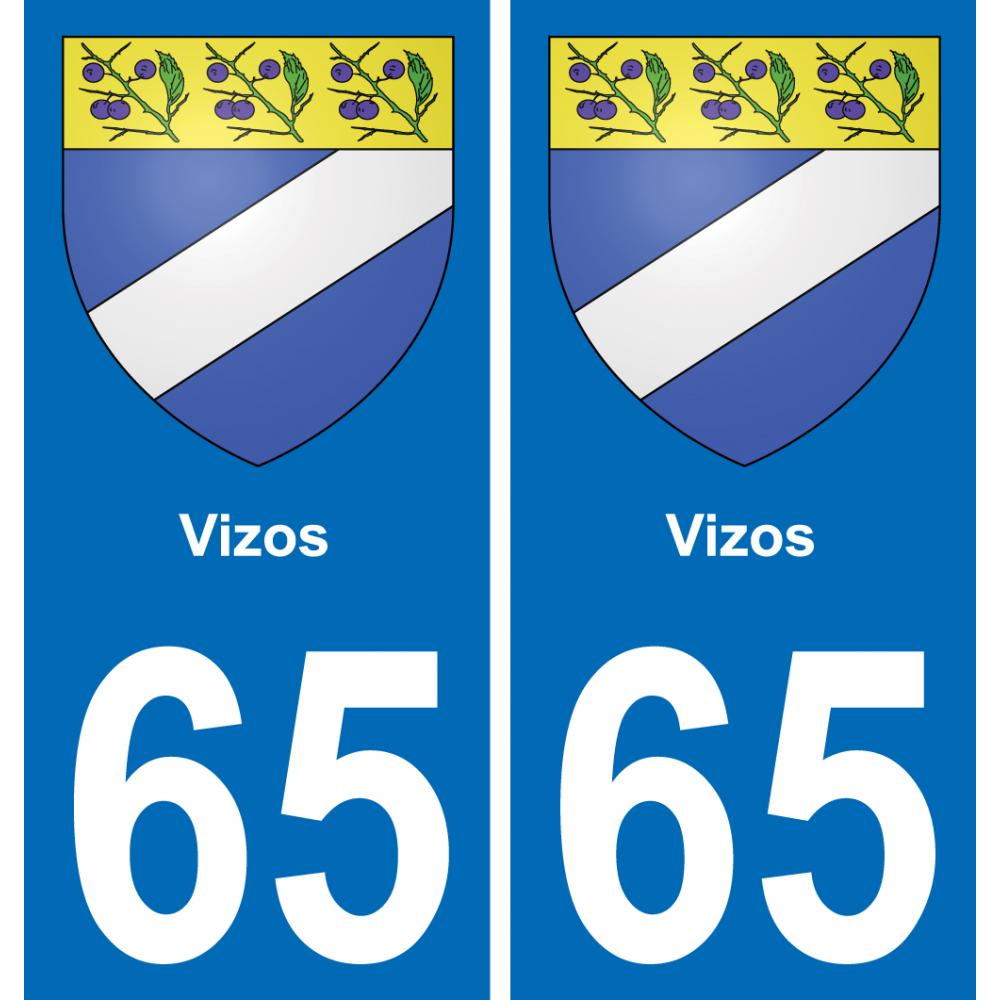 65 Vizos sticker plate registration city