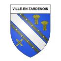 Pegatinas escudo de armas de Ville-en-Tardenois adhesivo de la etiqueta engomada