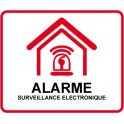 Autocollant Etablissement maison magasin sous vidéo surveillance alarme