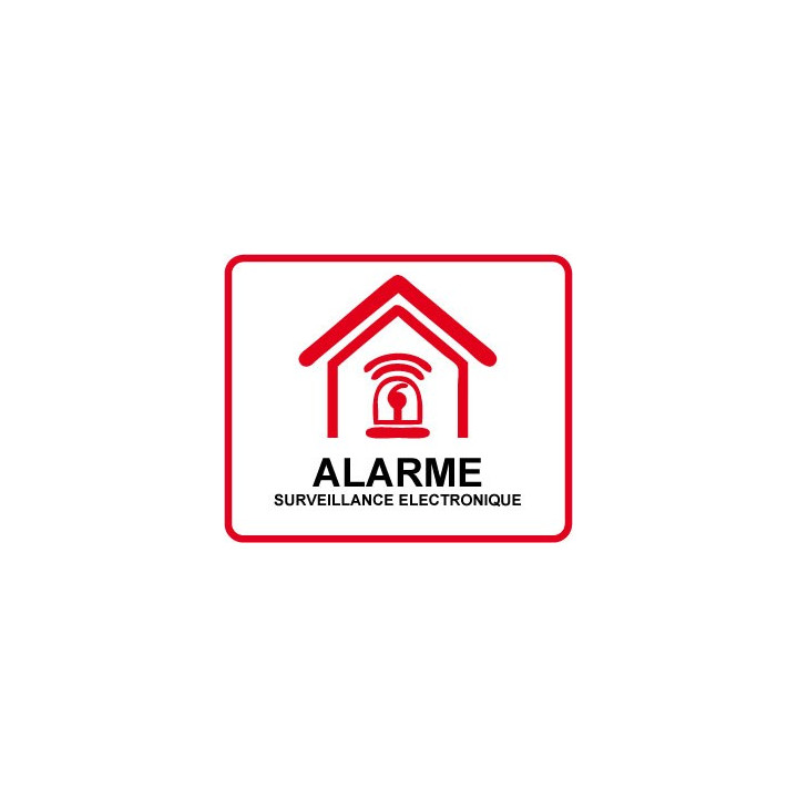 Autocollant Etablissement maison magasin sous vidéo surveillance alarme