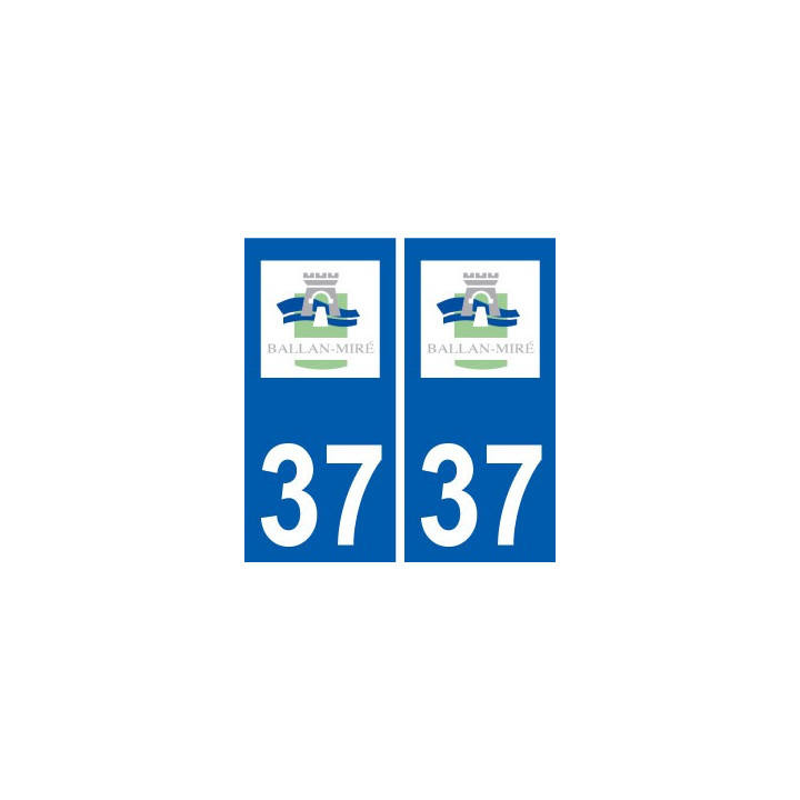 37 Ballan-Miré logo ville autocollant plaque stickers