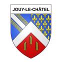 Pegatinas escudo de armas de Jouy-le-Châtel adhesivo de la etiqueta engomada
