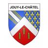 Pegatinas escudo de armas de Jouy-le-Châtel adhesivo de la etiqueta engomada