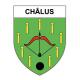 Pegatinas escudo de armas de Châlus adhesivo de la etiqueta engomada