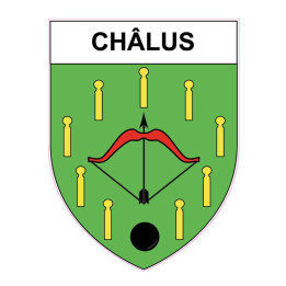Châlus 87 ville sticker blason écusson autocollant adhésif