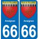 64 Pau autocollant sticker plaque immatriculation auto ville
