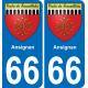 64 Pau autocollant sticker plaque immatriculation auto ville