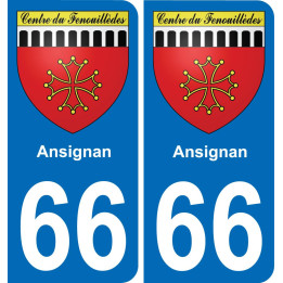 66 Ansignan sticker plate registration city