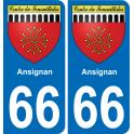 66 Ansignan placa etiqueta de registro de la ciudad