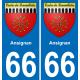 66 Ansignan sticker plate registration city