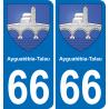 66 Ayguatébia-Talau sticker plate registration city