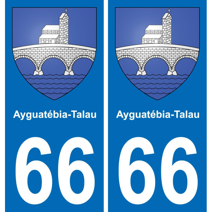 66 Ayguatébia-Talau sticker plate registration city