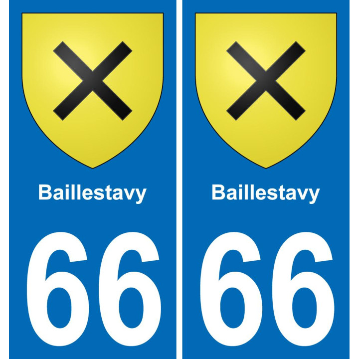 66 Baillestavy autocollant sticker plaque immatriculation auto ville