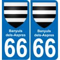 66 Banyuls-dels-Aspres sticker plate registration city