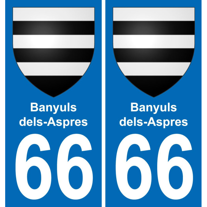 66 Banyuls-dels-Aspres-aufkleber plakette ez stadt