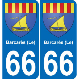 66 Barcarès (Le) placa etiqueta de registro de la ciudad