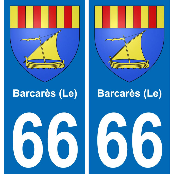 66 Barcarès (Le) autocollant sticker plaque immatriculation auto ville
