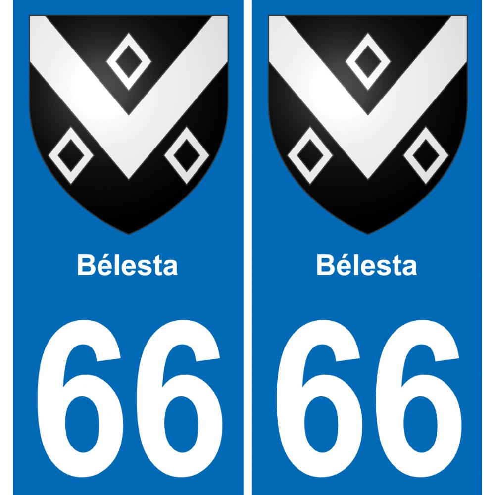 66 Bélesta sticker plate registration city