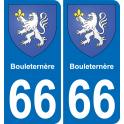 66 Bouleternère sticker plate registration city