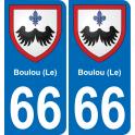 66 Boulou (Le) sticker plate registration city