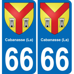 66 Cabanasse (La) placa etiqueta de registro de la ciudad
