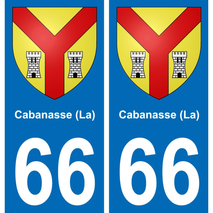 66 Cabanasse (La) autocollant sticker plaque immatriculation auto ville