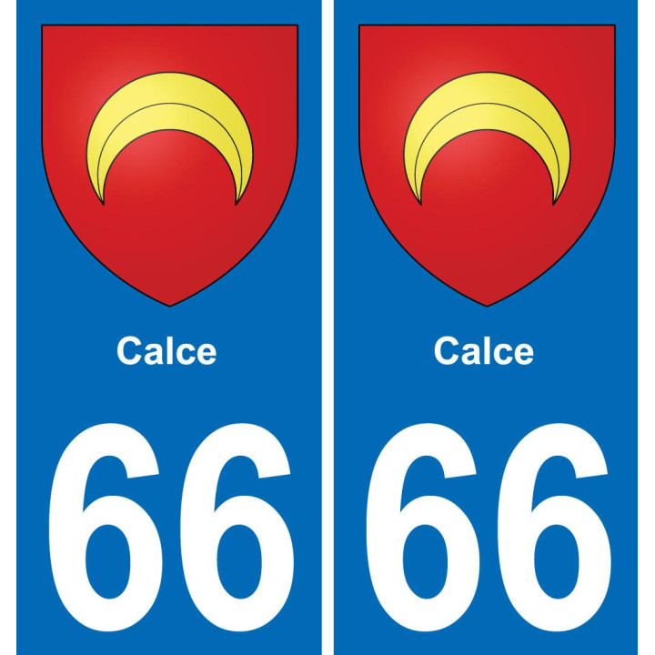 66 Calce sticker plate registration city