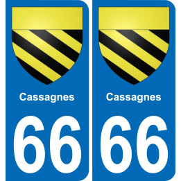 66 Cassagnes-aufkleber plakette ez stadt