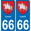 66 Casteil adesivo piastra di registrazione city