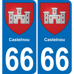 66 Castelnou sticker plate registration city